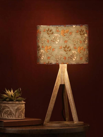 Blue Garden Trio Wooden Lamp - HalfPe