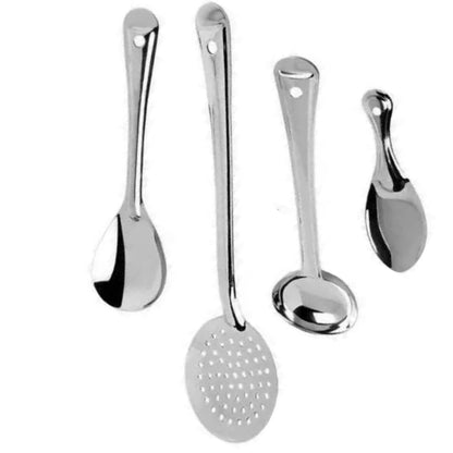 SHINI LIFESTYLE Stainless Steel Ladle (Pack of 4) - HalfPe