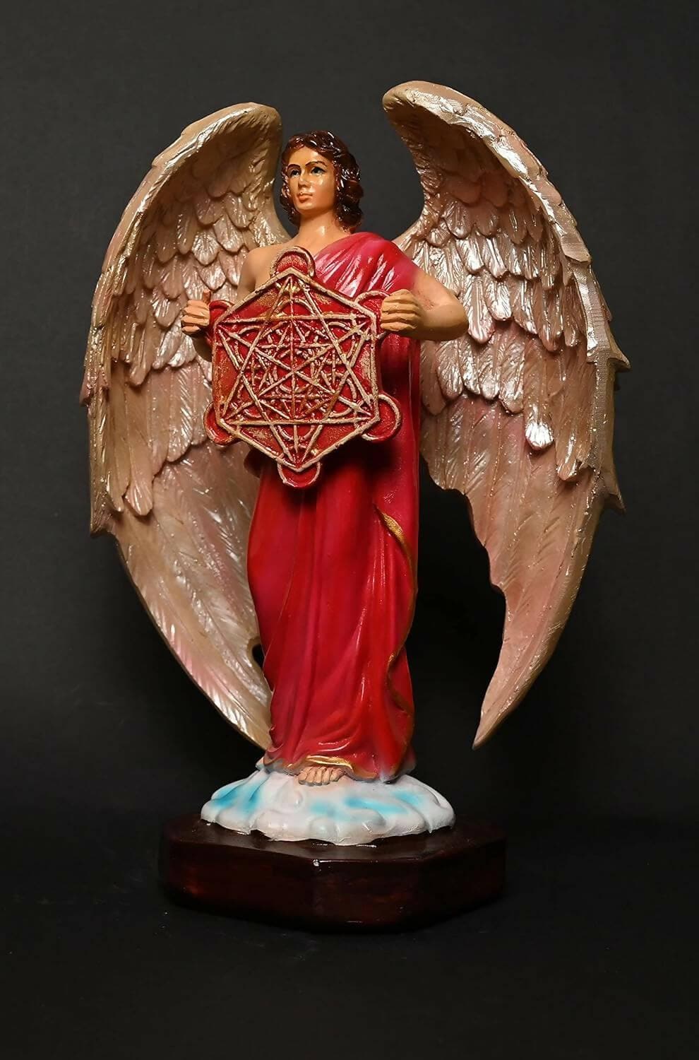 KariGhar Archangel Judaism Metatron Statue Idol Muiltcolor (9 x 10 x 26 CM) - HalfPe