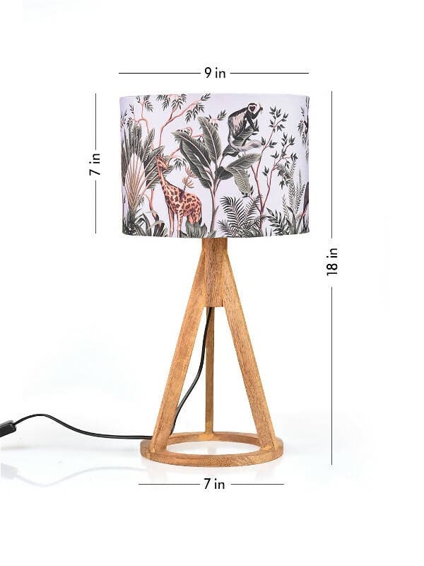 Jungle Trio Wooden Lamp - HalfPe