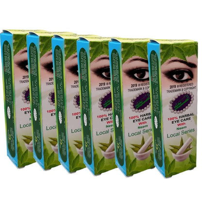 Surma With Neem Natural Herbal Waterproof Organic Kohl Eye Liner With Inside Applicator Combo Pack 1g Each (pack of 6) - HalfPe