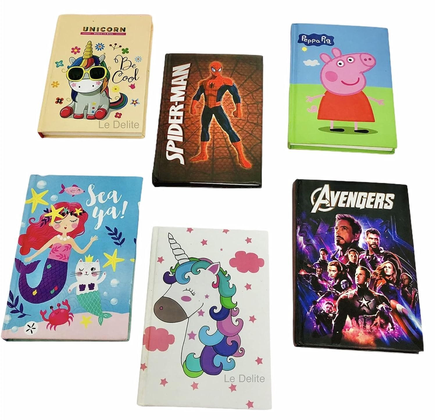 Cartoon/avengers theme diary (pack of 6) - halfpeapp