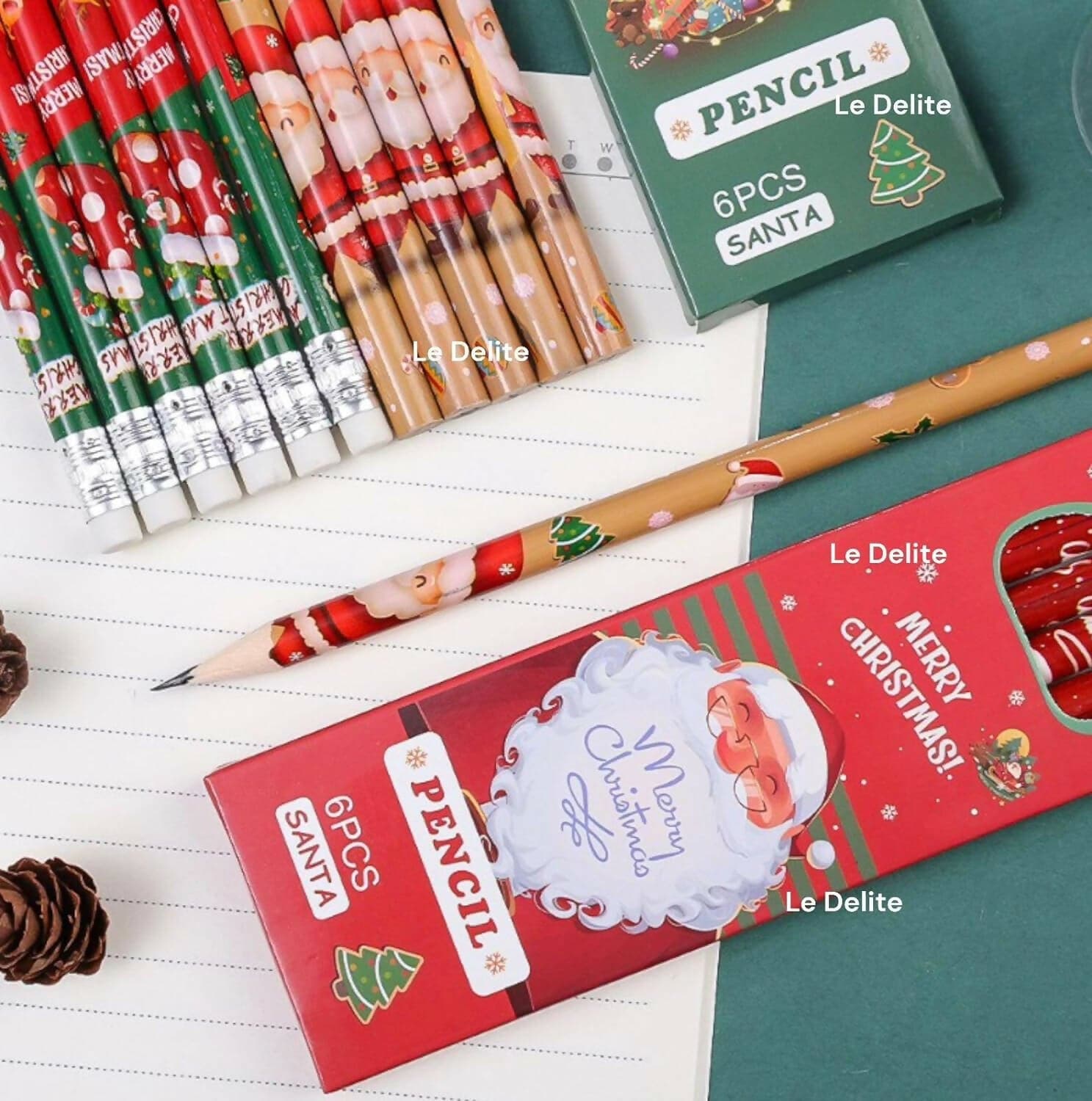 Le Delite christmas return gifts - pencil box (set of 4) - HalfPe