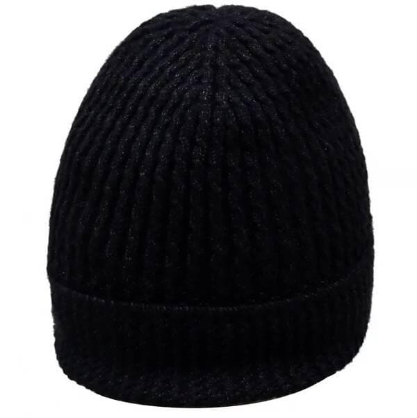 Woven Winter cap (Black) - HalfPe