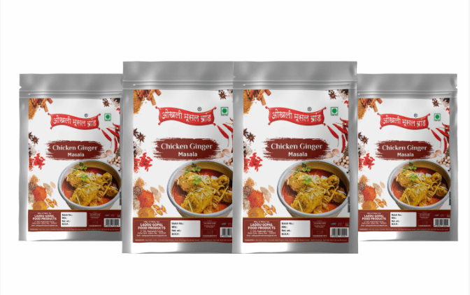 Chicken ginger masala 320g(pack of 4x 80g)|OKHLI MUSAL BRAND - HalfPe