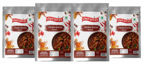 Chicken korma masala 320g (pack of 4x 80g)|OKHLI MUSAL BRAND - HalfPe
