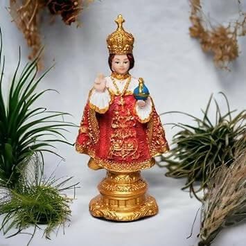 KariGhar® Infant Jesus/Child Jesus Christ Idol Perfect for Car Dashboard/Prayer Room/Drawing Room/Bedroom/Gifting & Decoration. A0012 (7.5 x 10 x 19 CM) - HalfPe