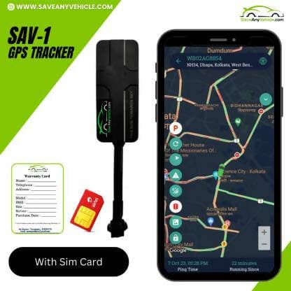 SAVE ANY VEHICLE SAV-1 GPS Device (Black) - HalfPe