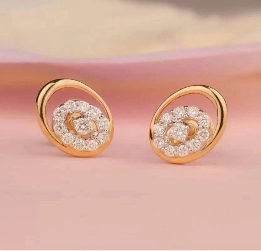 Classic american diamond stone tops earrings | MANATH - halfpeapp