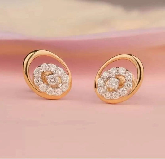 Classic american diamond stone tops earrings | MANATH - halfpeapp