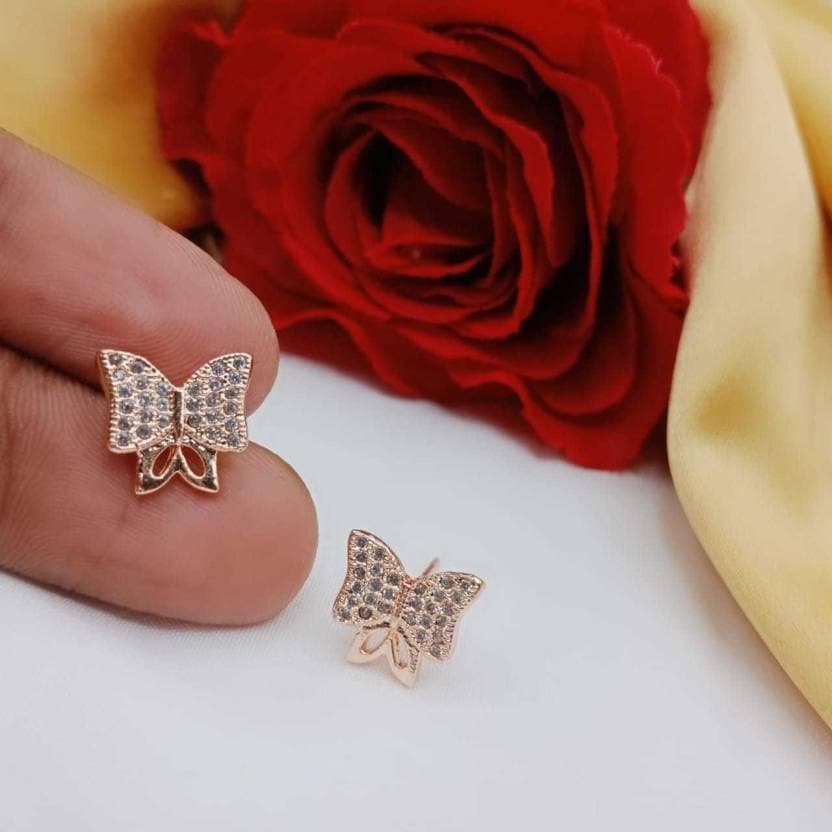 Classic american diamond stone tops earrings | MANATH - halfpeapp