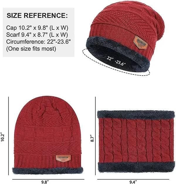 Woven Woolen Cap For unisex (Pack of 2) - HalfPe