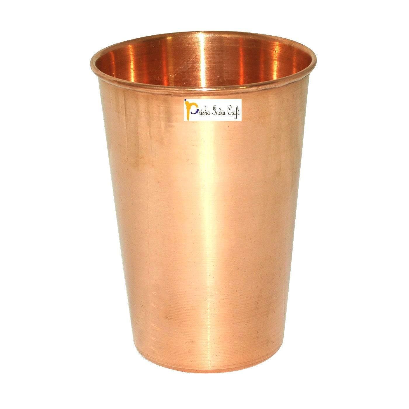 Copper water glass tumbler (450ml) | PRISHA INDIA CRAFT - halfpeapp