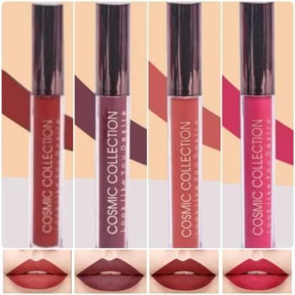 Cosmic collection combo 4x5ml (brilliant red, choco maroon, cherry red, plum rose pink) - halfpeapp