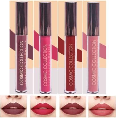 Cosmic collection combo 4x5ml (plum rose pink, choco maroon, hot red, pearl pink) - halfpeapp