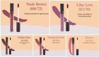 Cosmic collection combo 5x5ml (nude brown, lilac love, coffee date, corporate gurl, modest) - halfpeapp