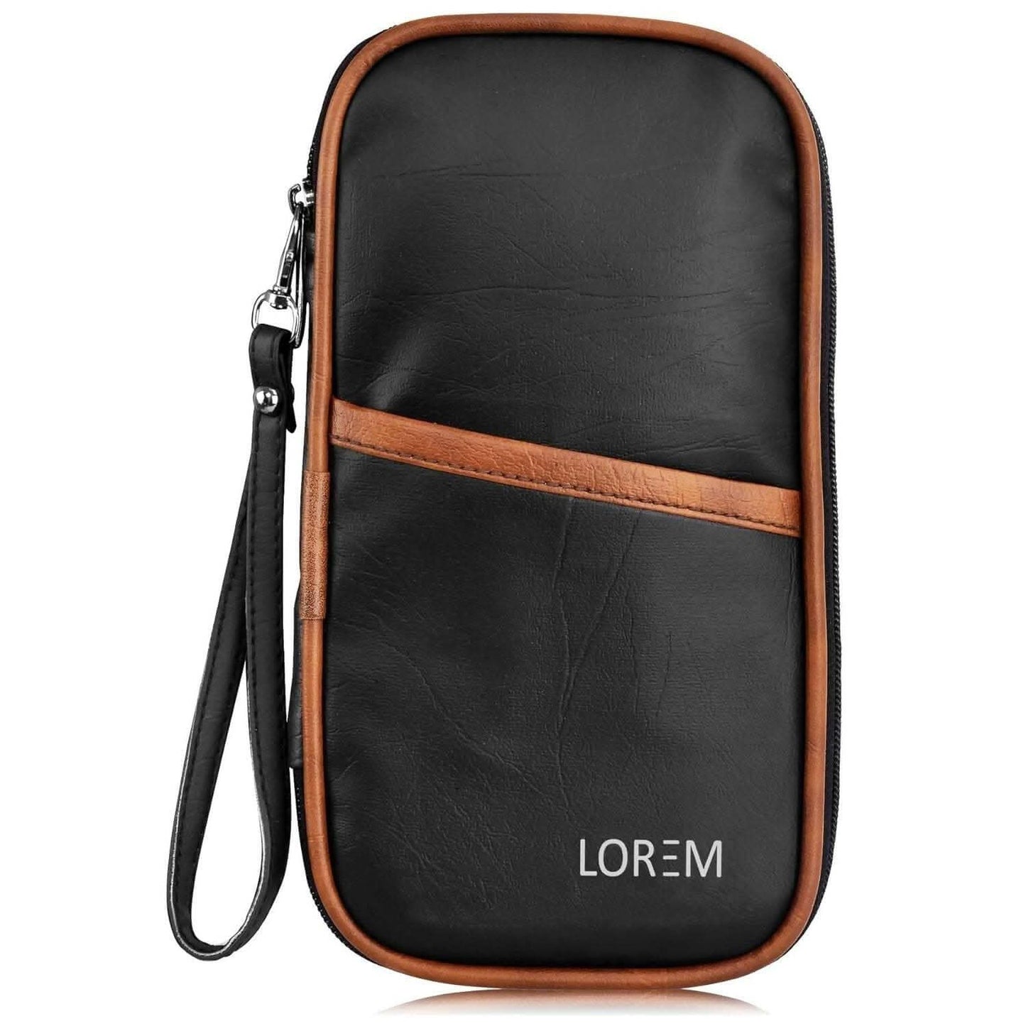 LOREM Men's and Women's Arificial Leather Passport,Ticket and Cash,Cheque Book Document Wallet Organizer Pouch - HalfPe