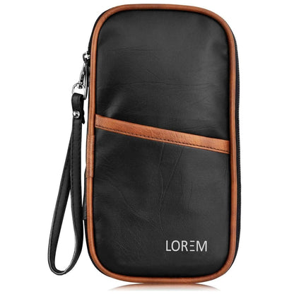 LOREM Men's and Women's Arificial Leather Passport,Ticket and Cash,Cheque Book Document Wallet Organizer Pouch - HalfPe