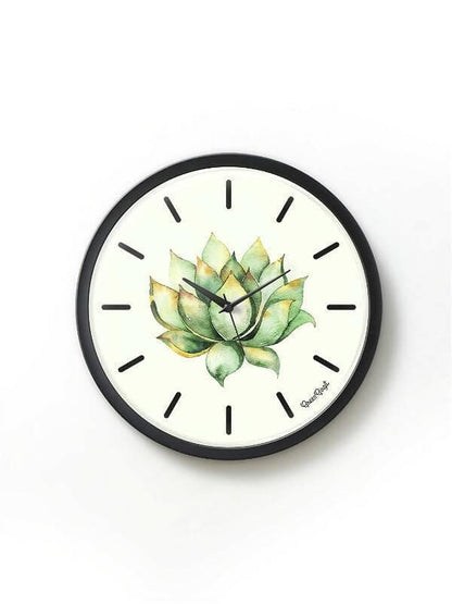 Green Cactus Analog Wall Clock - HalfPe