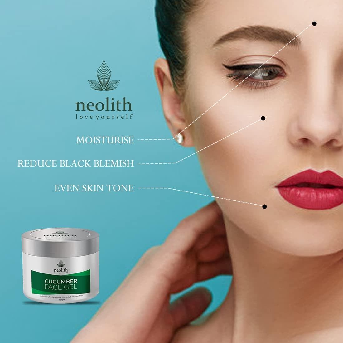 Cucumber face gel: brightening & moisturizing (100gm) | NEOLITH - halfpeapp