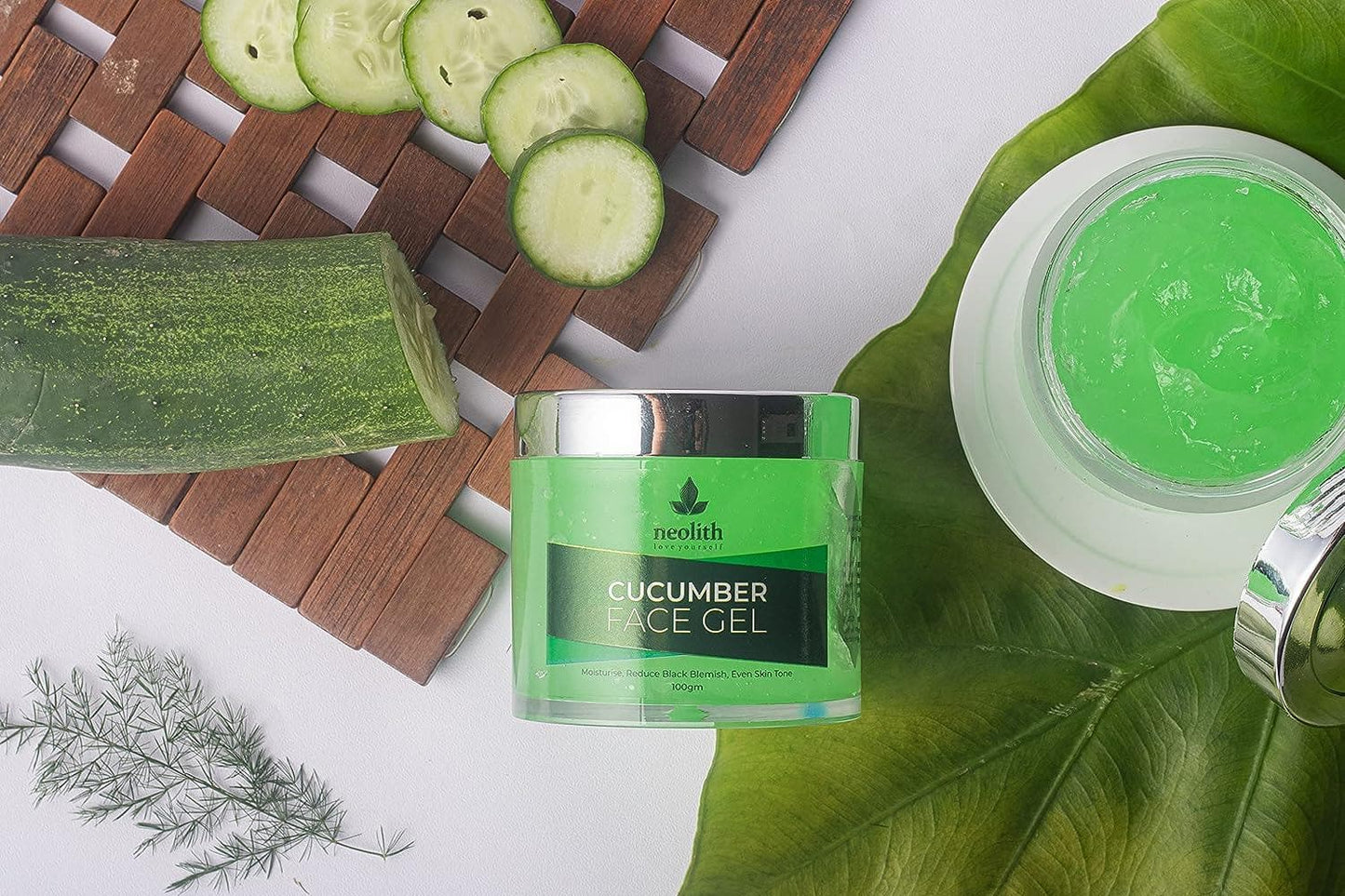 Cucumber face gel: brightening & moisturizing (100gm) | NEOLITH - halfpeapp