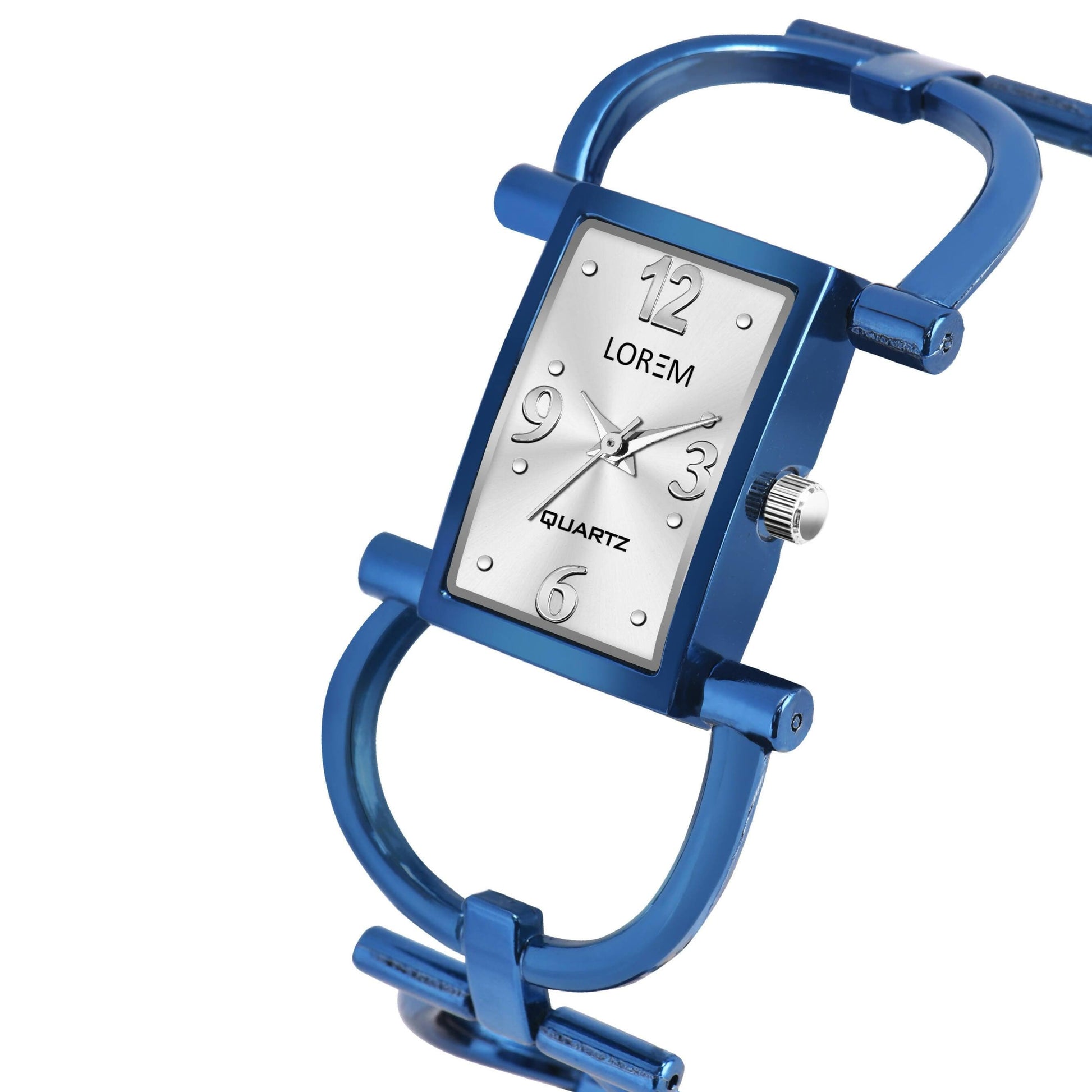 LOREM Blue Trending Square Braclet Analog Watch For Women LR296 - HalfPe