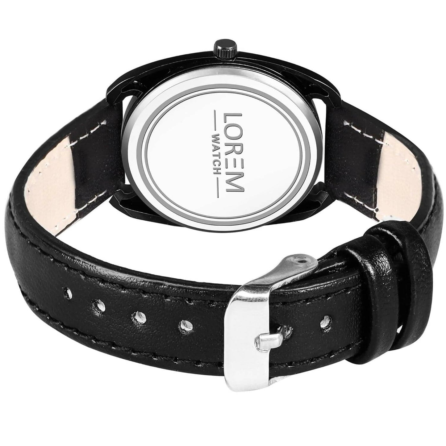 LOREM Black Stylish Dial Analog Watch For Women LR322 - HalfPe