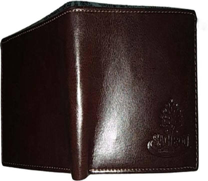 Men Casual Brown Artificial Leather Wallet - Mini (9 Card Slots) - HalfPe