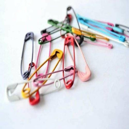 SENECIO Pack of 40 Multicolor Colorful Safety Pin Set for Home/Office/Personal Multipurpose (40) - HalfPe