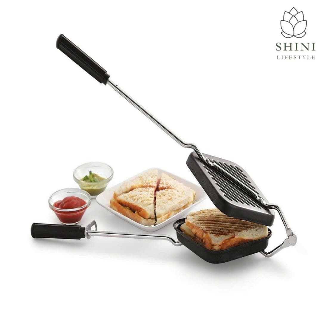 Non-Stick Grill Sandwich Toaster/Gas Compatible/Sandwich maker gas wala - HalfPe