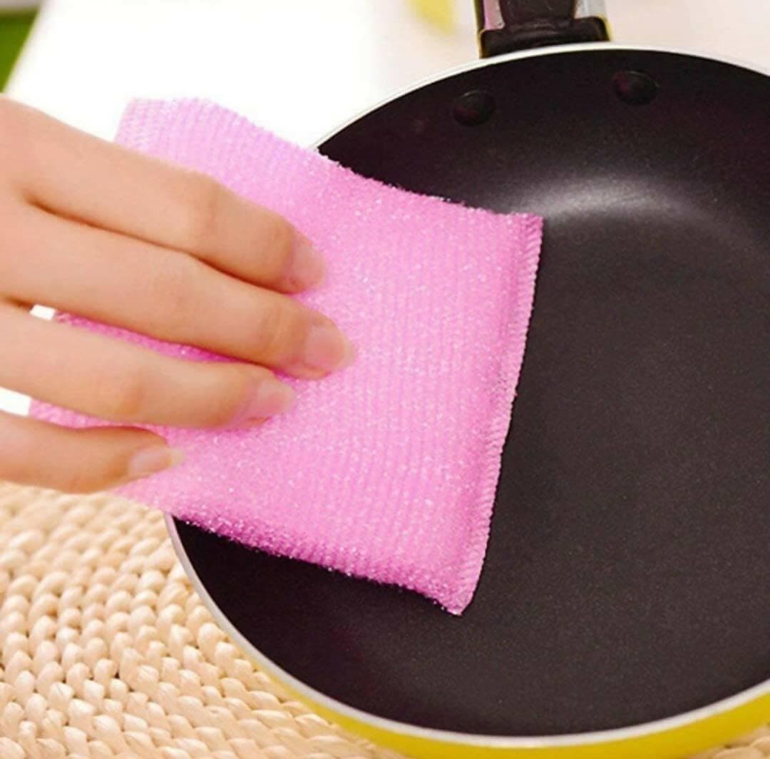 ZEVORA Pack of 16 Multipurpose Foam Sponge Scourer Pad Scrubber Suitable for Dish/Utensils - HalfPe