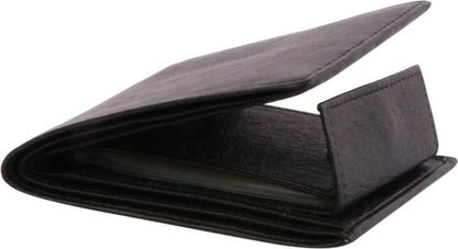 Stylish Men Casual Black Artificial Leather Wallet - Mini (9 Card Slots) - HalfPe