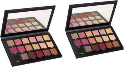 Bingeable High Pigmentation 18 Colors Rose Remastered Eye Shadow Palette (Pack of 2) (Multicolor) - HalfPe