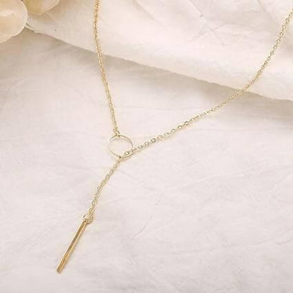 Pinapes Fancy & Stylish Vertical Bar Stick Locket Pendant Necklace for Women And Girls - HalfPe