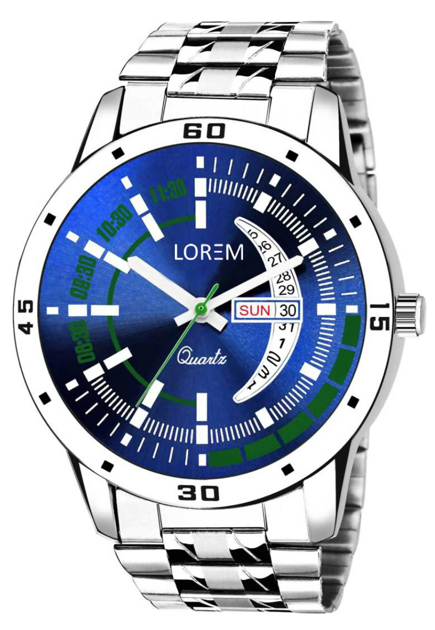 LOREM Blue Day Date Analog Watch For Men LR110 - HalfPe