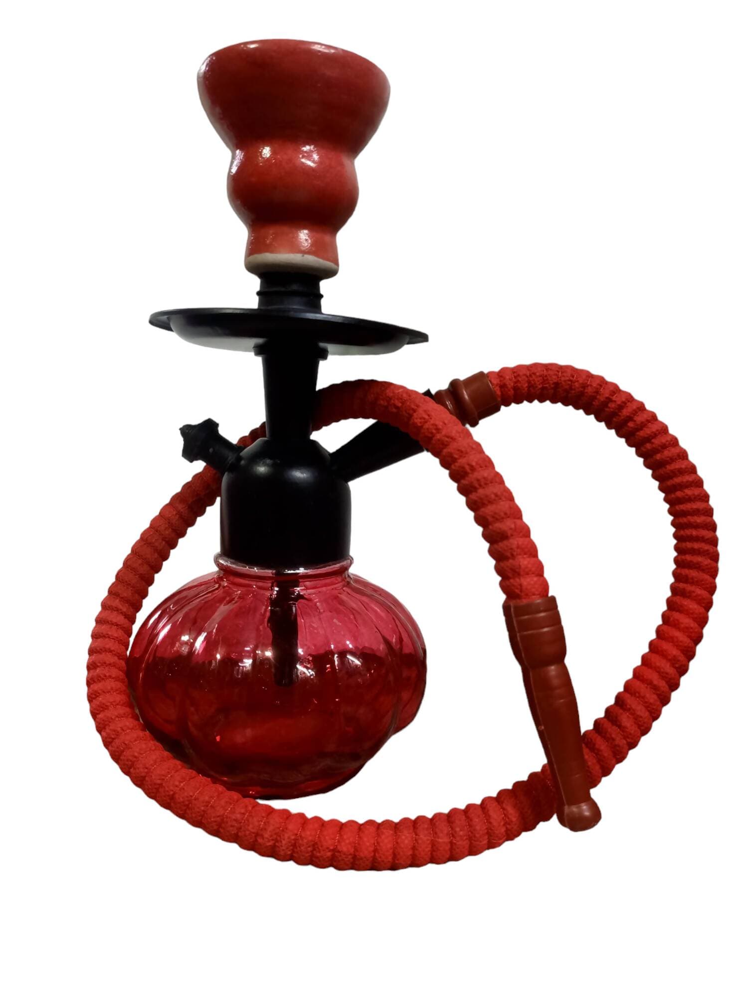 Decorative Showpiece of Kharbuza Pot Hookah (long pipe: 100cm, Red) - HalfPe