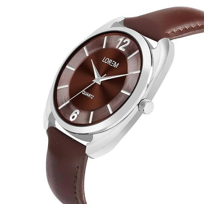 LOREM Brown Stylish Dial Analog Watch For Men LR79 - HalfPe