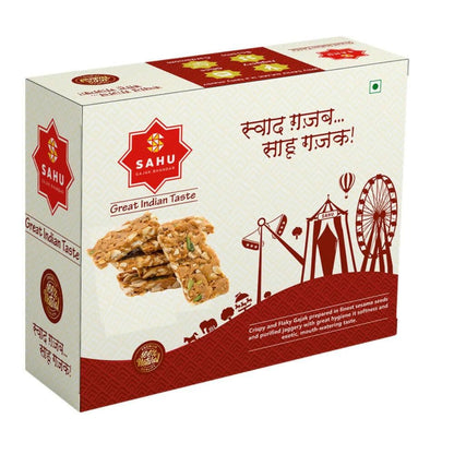 Sahu Gajak Bhandar Peanut Gur Chikki (600g) - HalfPe