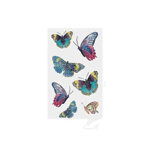 SENECIO Rainbow Multicolor Butterflies Temporary Unisex Mini Body Tattoo - HalfPe