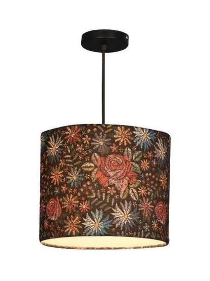 Black Floral Stitch Hanging Shade - HalfPe