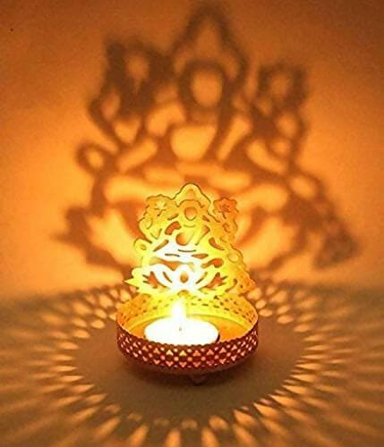 UDHWANI by Kakkumal Govindram Shadow Tea Light Holder Laxmi Candle Holder( Pack of 2) - HalfPe
