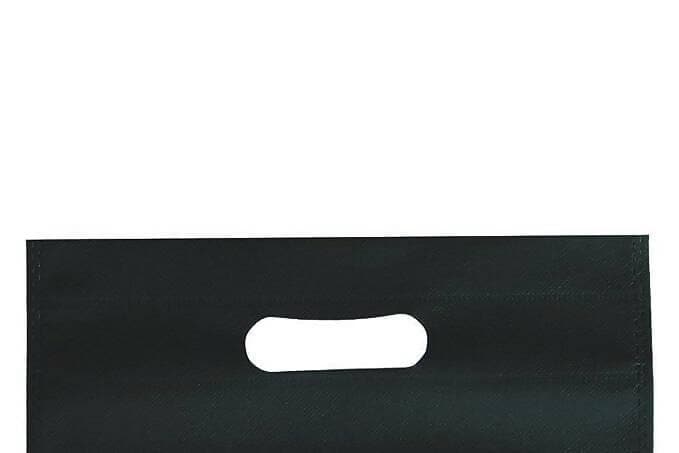 AGRASHRI ENTERPRISES D Cut Black Cloth Carry Bag (Pack of 50 ) - HalfPe