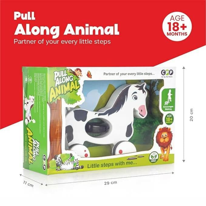 ZUDO Pull Along Toddler Toy (horse) - HalfPe