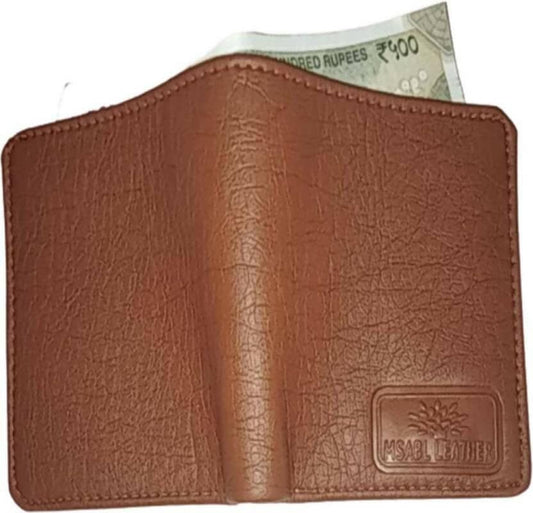 Men Tan, Brown Artificial Leather Wallet (30 Card Slots, Pack of 2) - HalfPe