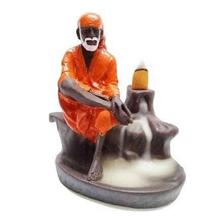 LORD SAI FOUNTAIN Incense Burner with 10 Smoke Backflow Scented Cone Incenses - HalfPe