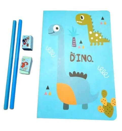 Dino Park Stationery Gift Set Includes Eraser, Sharpener, Ruler - HalfPe