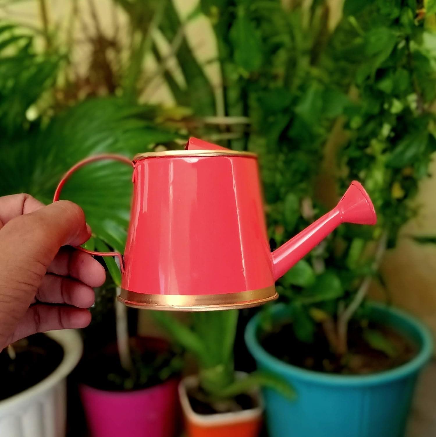 ecofynd mini garden watering can for plants for kids 250ml - halfpeapp