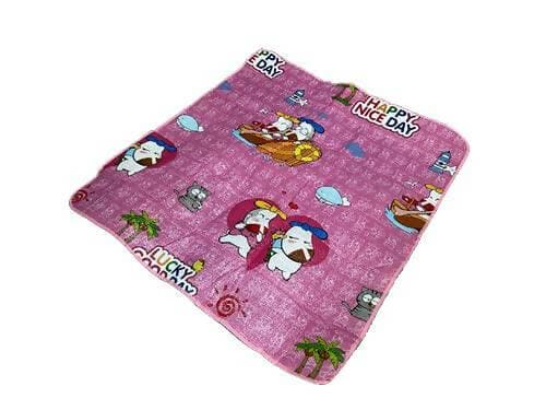 YOGPRO FOLD ABLE Printed Baby MAT Multipurpose Water Proof ( Pack of 2 )(Pink and White) - HalfPe