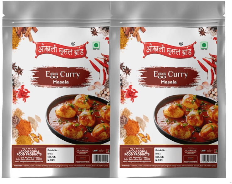 Egg curry masala 160g(pack of 2x 80g)|OKHLI MUSAL BRAND - HalfPe