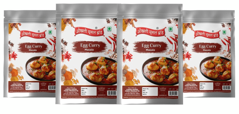 Egg curry masala 320g(pack of 4x 80g)|OKHLI MUSAL BRAND - HalfPe